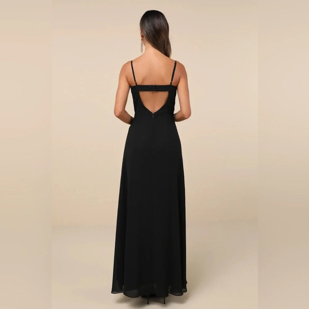 Lulus Stunning Grace Black Cutout A-Line Maxi Dress - Picture 2 of 8